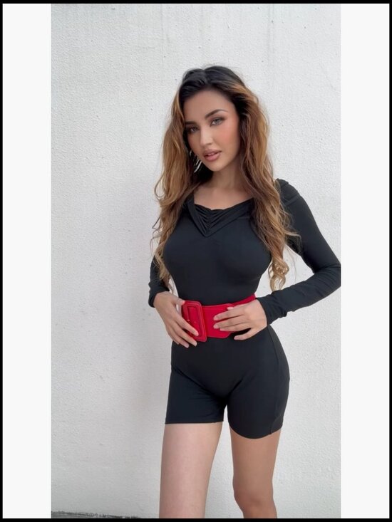 Stretchy 3 Inch Wide Elastic Waist Belt with Chunky Buckle main image 5